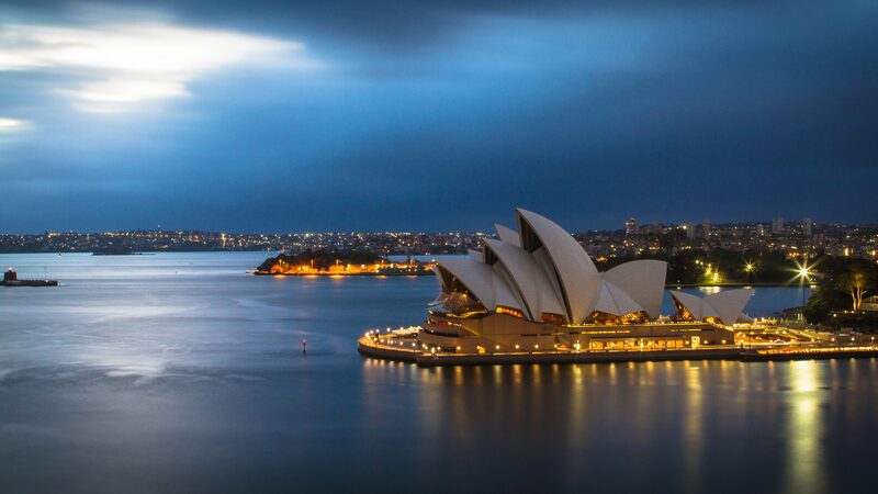 Sydney Opera House and harbour, Australia