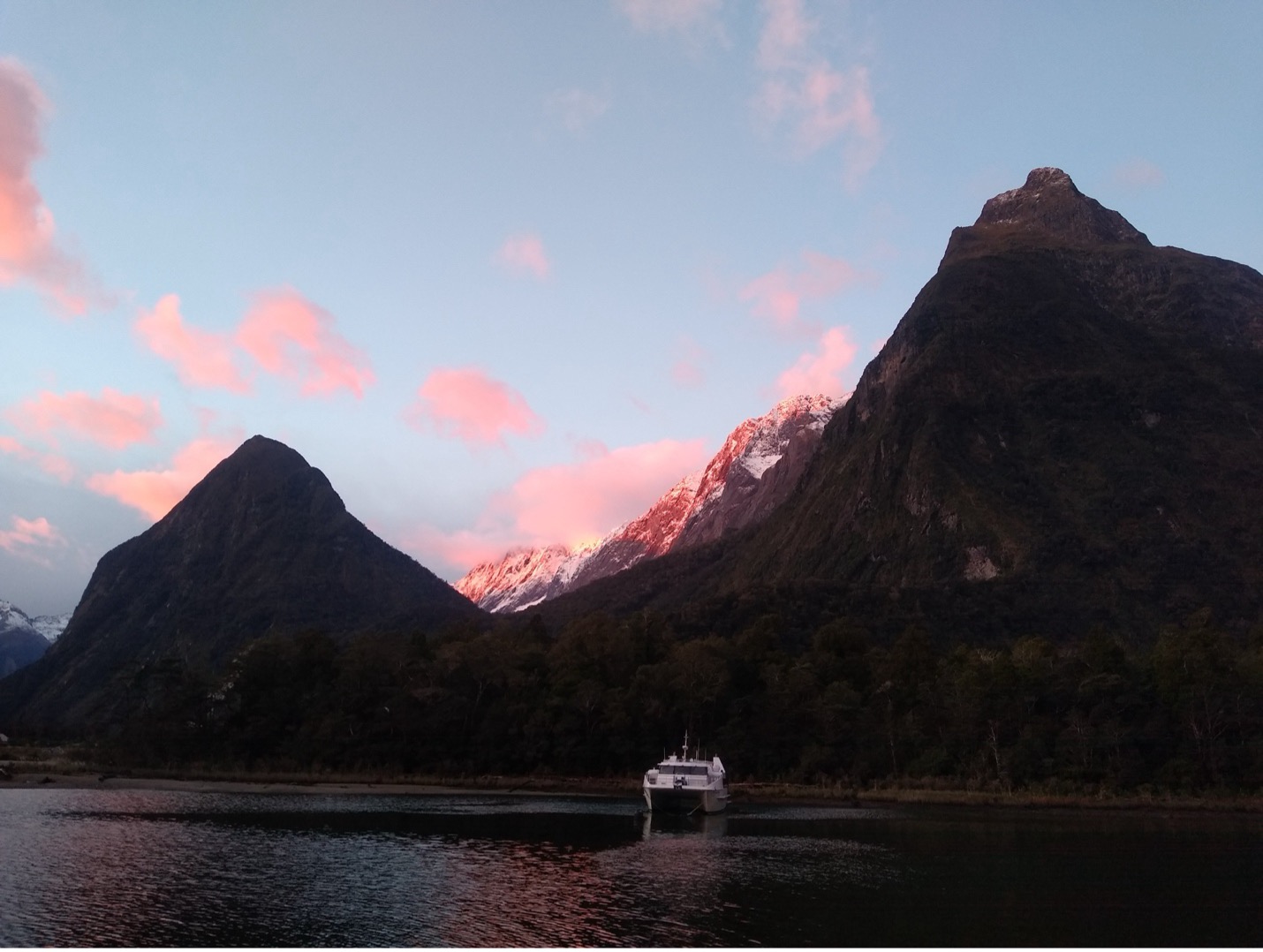 the fiord views from the water