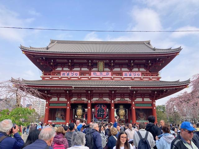 beautiful japanese architecture. With many tourists around it