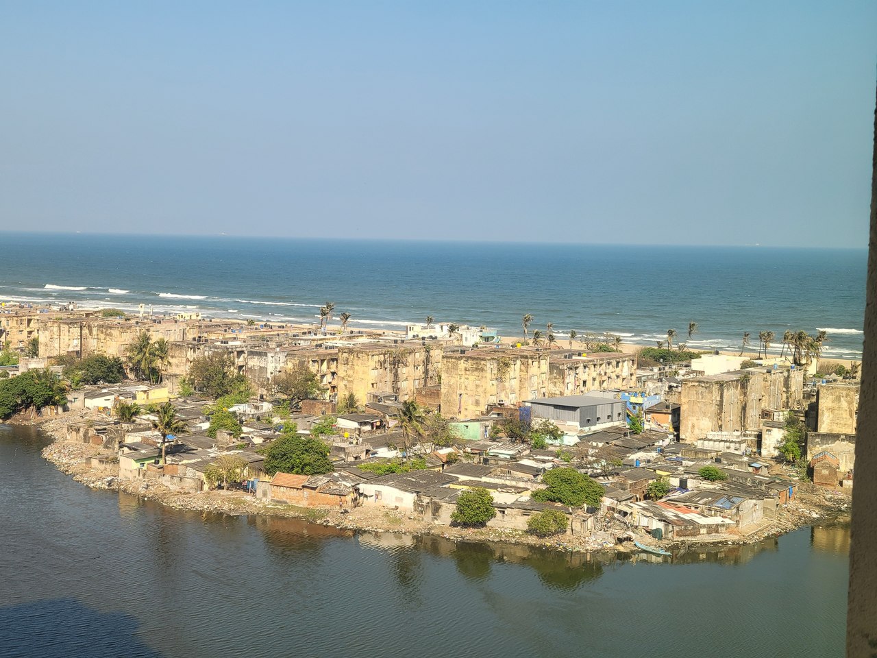 View from the Leela Palace hotel in Chennai